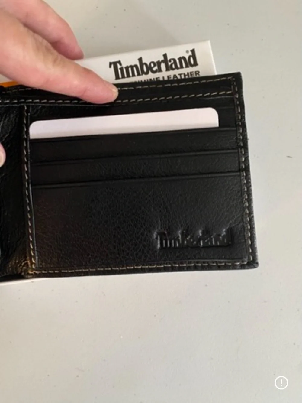 TIMBERLAND MENS BLACK LEATHER BIFOLD PASSCASE WALLET NEW IN BOX MENS GIFT NWT